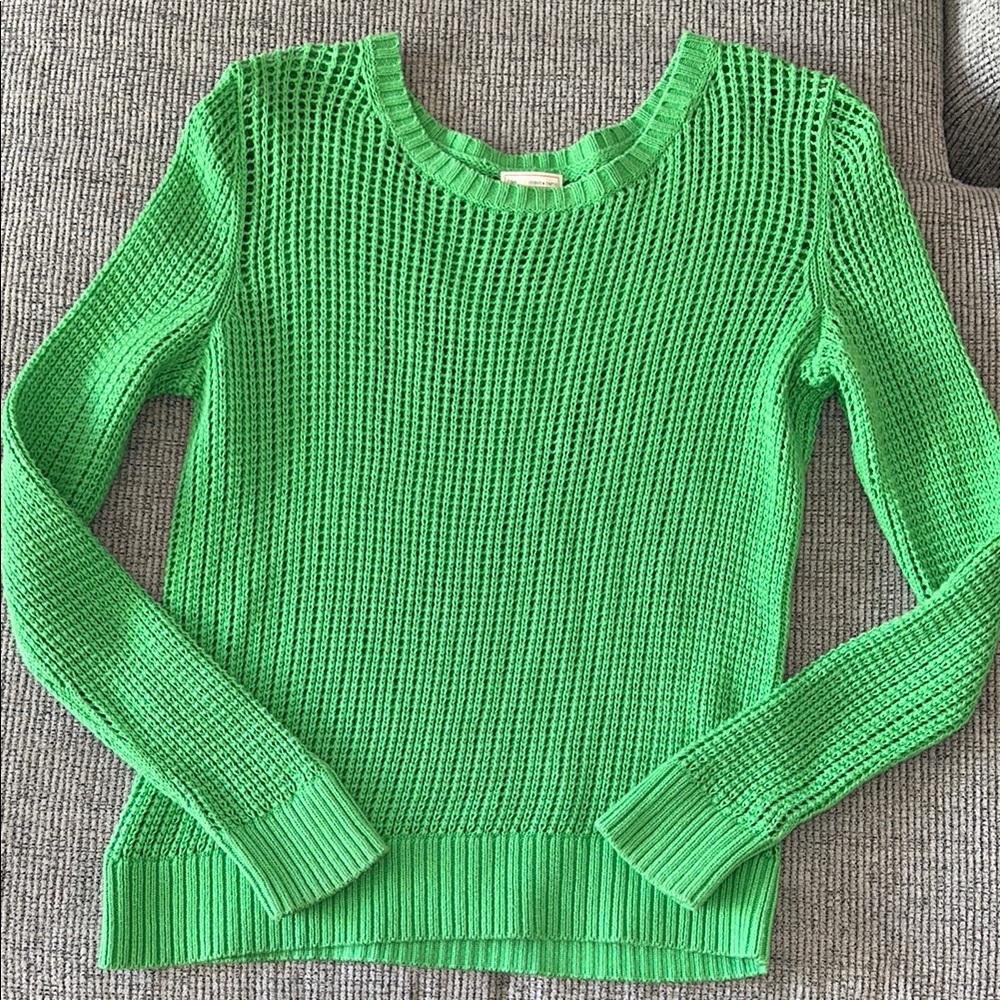 Bright Green Knit Sweater